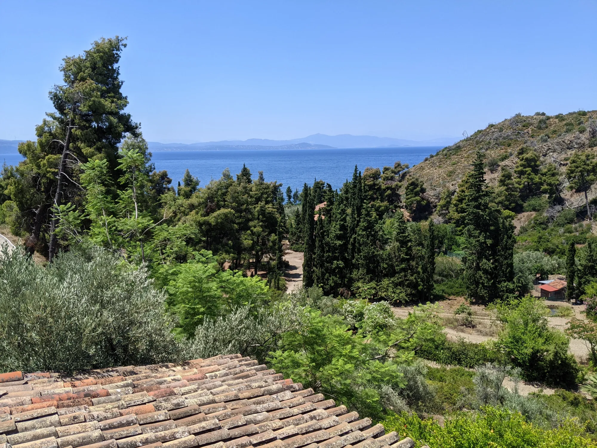 View of the ocean from Evia, Greece