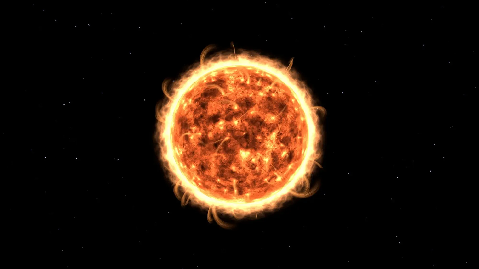 3D visualization of the Sun suspended in space