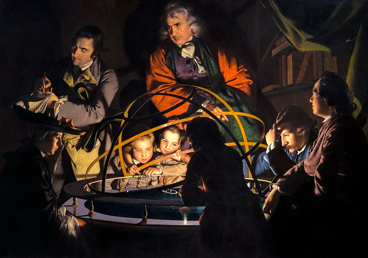 A Philosopher Lecturing on the Orrery by Joseph Wright of Derby (1766)