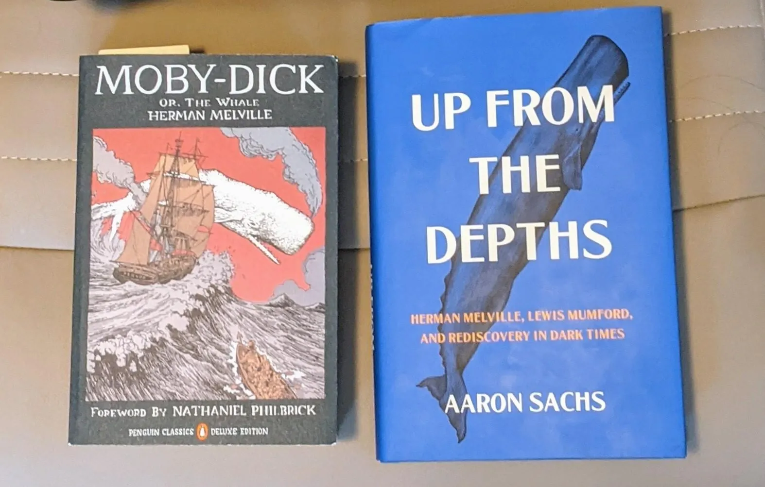 Moby-Dick by Herman Melville and Up from the Depths by Aaron Sachs