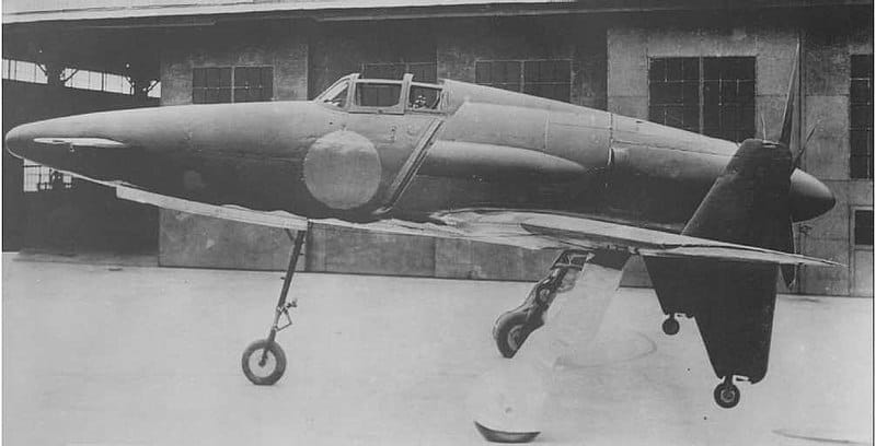 An image of the Kyushu J7W Shinden that Kōichi flies at the end of Godzilla Minus One.