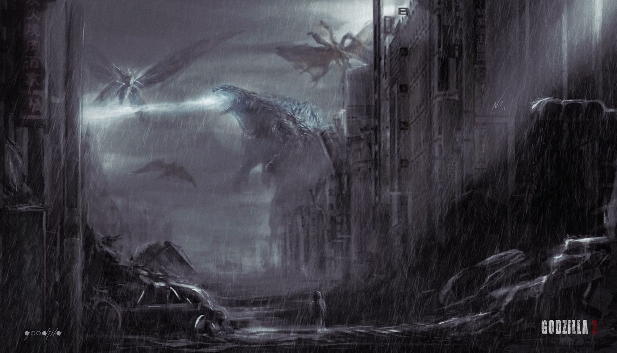 Artist's rendering of Godzilla.