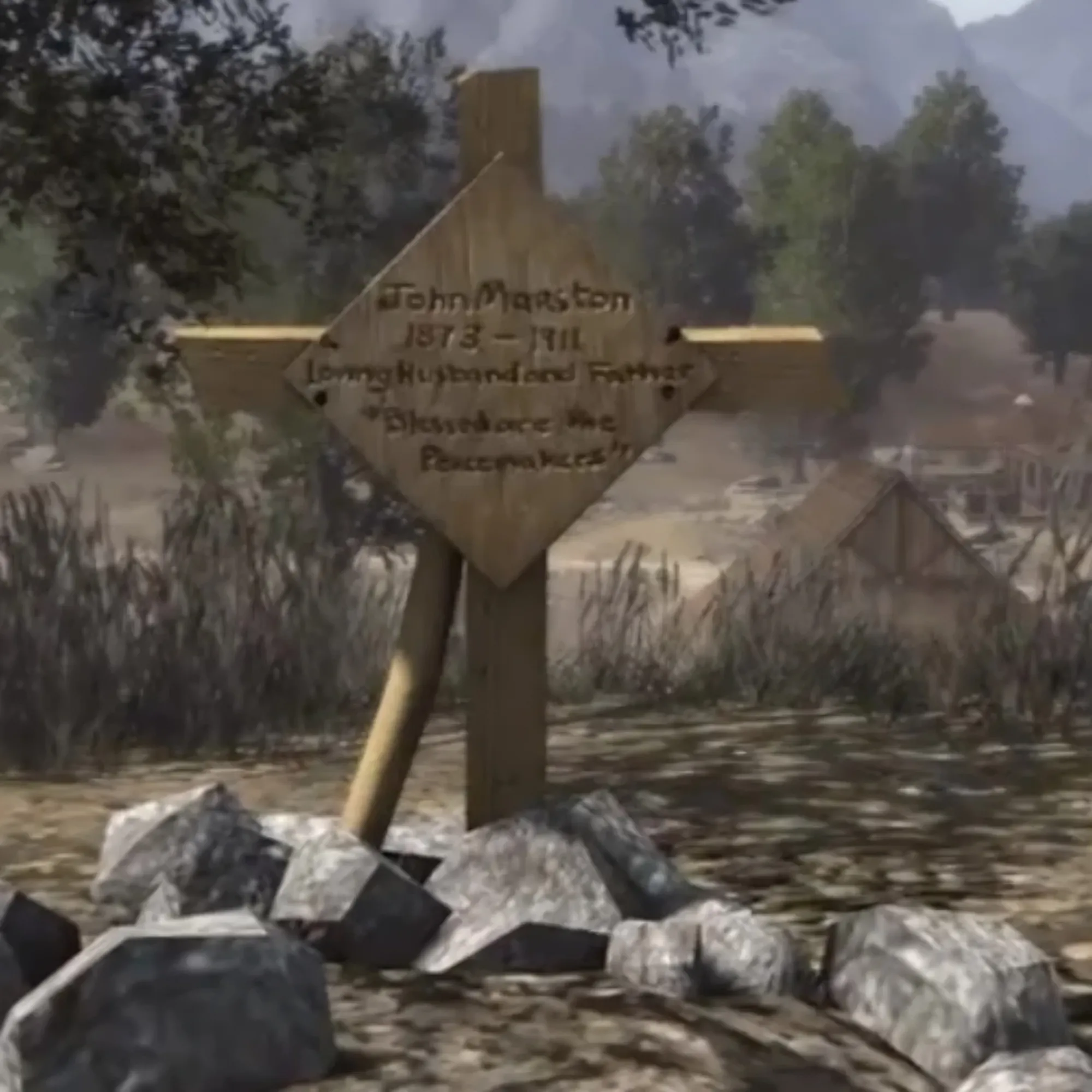 John Marston's Grave in Red Dead Redemption.