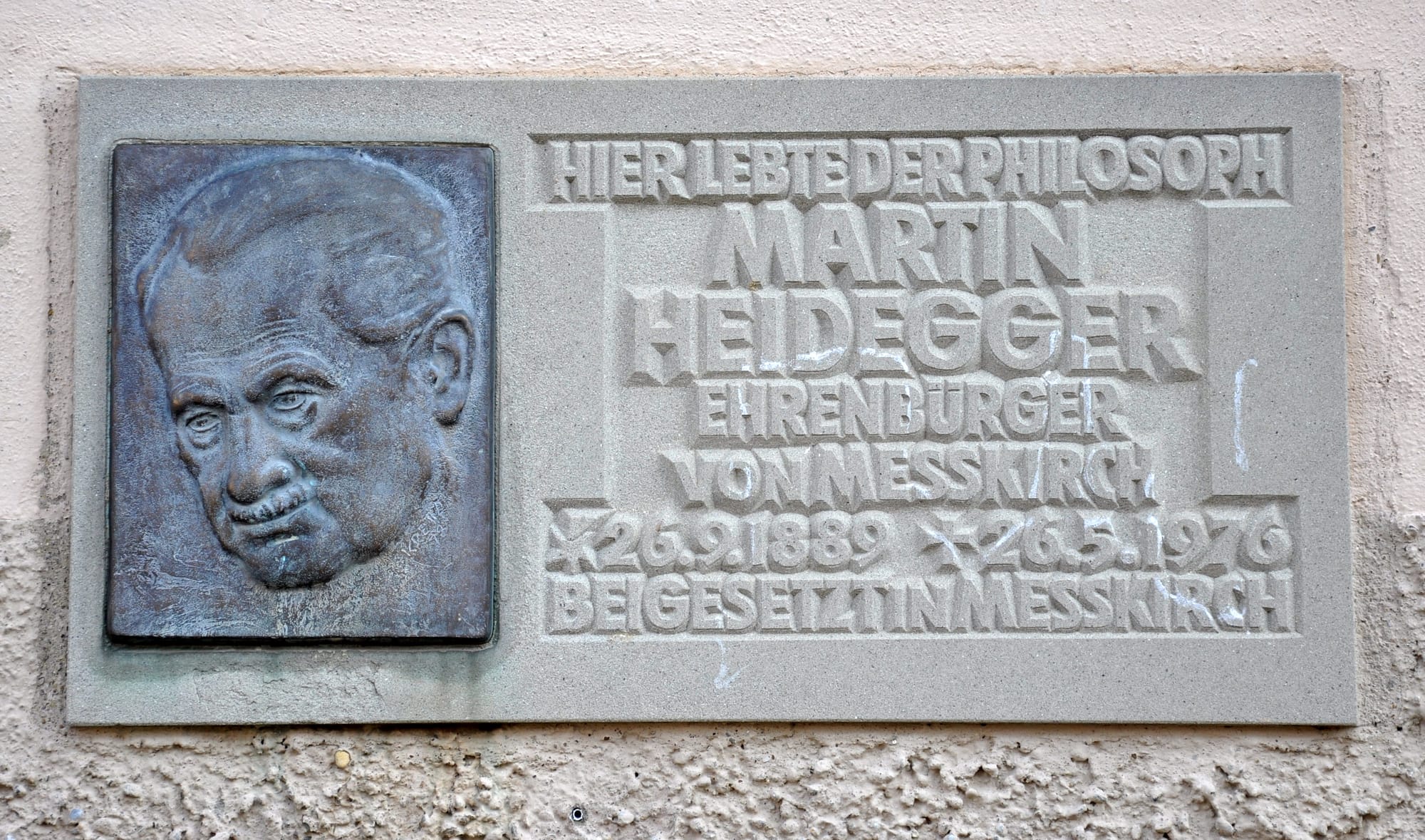 Philosopher Martin Heidegger memorial